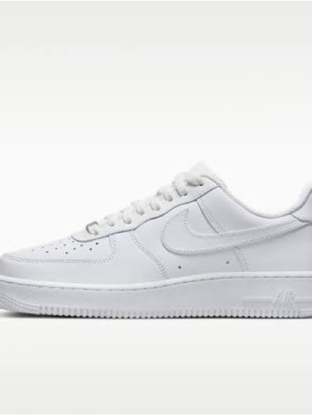 Nike All-White Low-Top Leather Sneaker